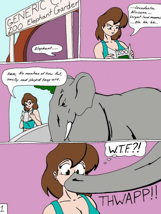 Girl into Elephant page 1 full