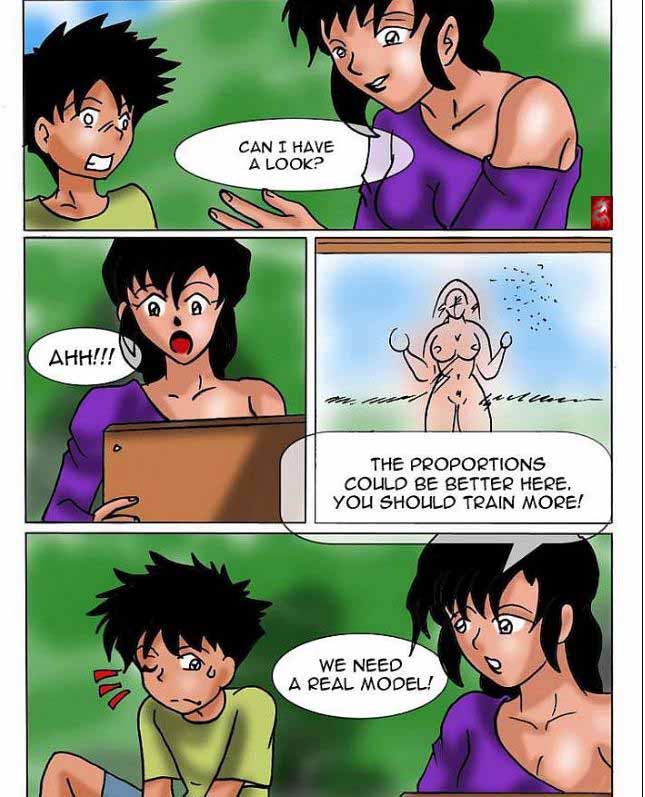 Son like to draw from a real model page 2 full