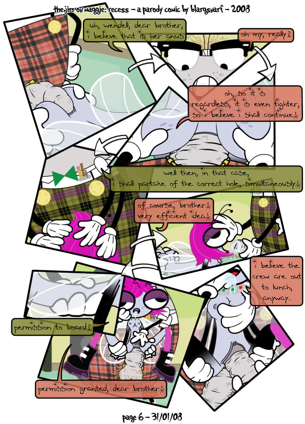 The Jizz on Maggie: Recess page 6 full