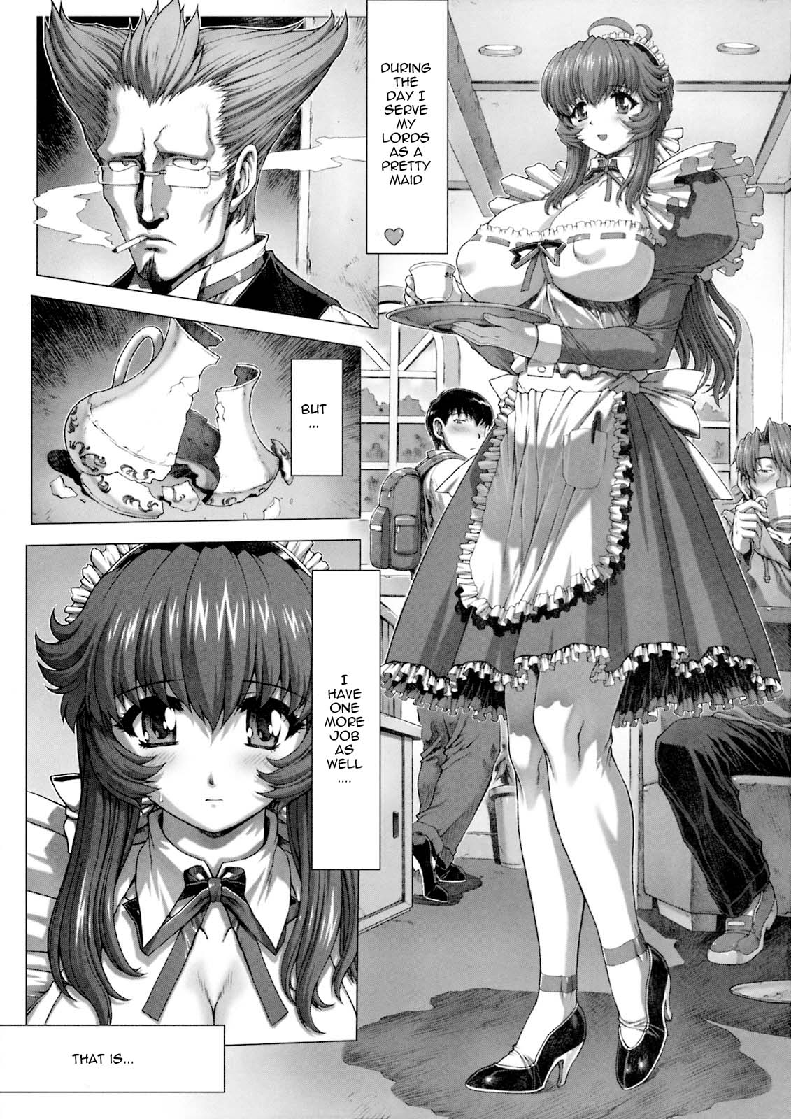 Bakunyuu Maid Kari Zenpen | Huge Breasted Maid Hunt  =LWB= page 4 full