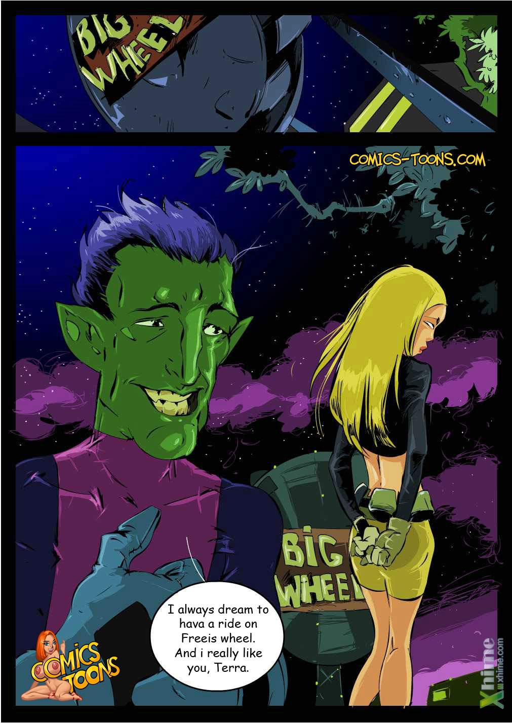 Terra and Beast Boy page 1 full