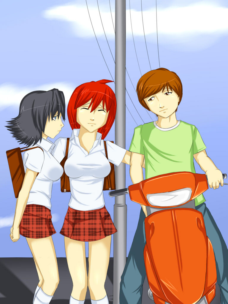Two schoolgirls and the guy on motorcycle page 4 full