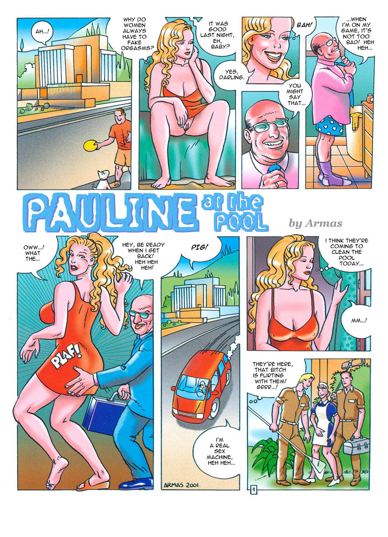 Pauline at the Pool page 1 full