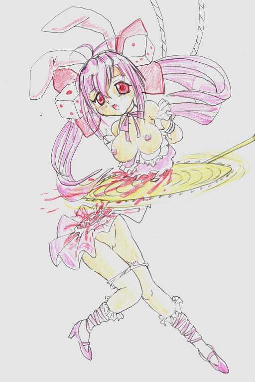 pink hair girl cutted into two from waist guro page 7 full