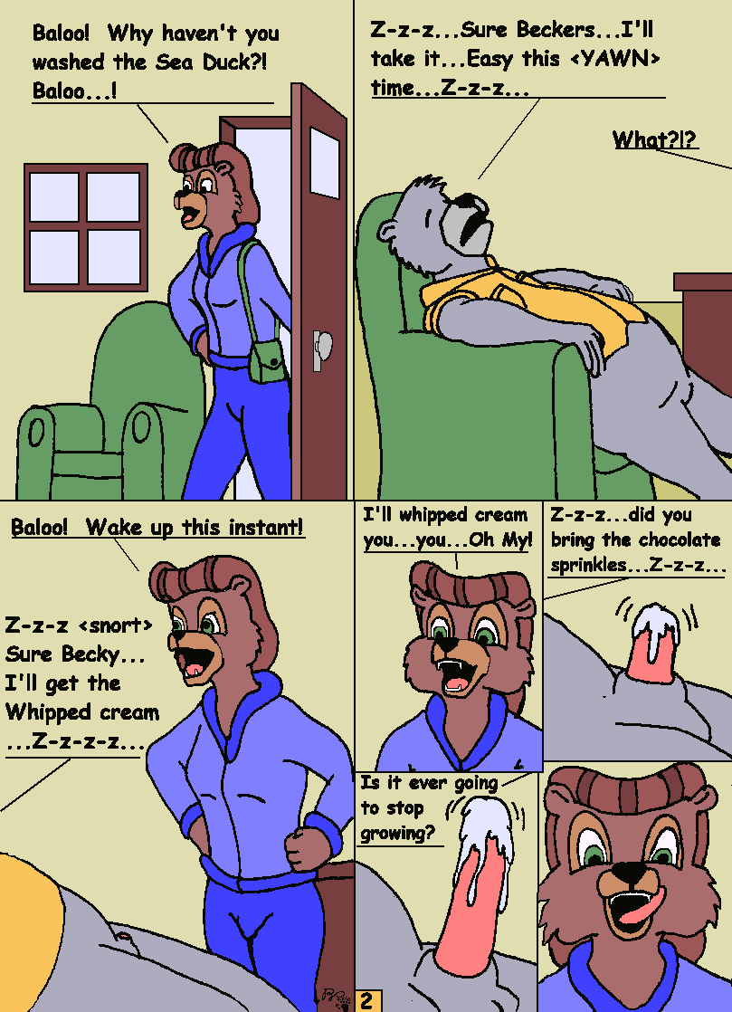 Tailspin Comix: Baloo Shows Becky the Long of It page 2 full