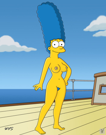 Marge Simpson nude Drawing by David Lovins - Pixels