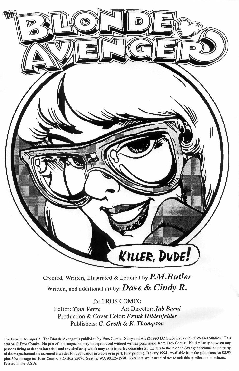 The Blonde Avenger #3 page 2 full