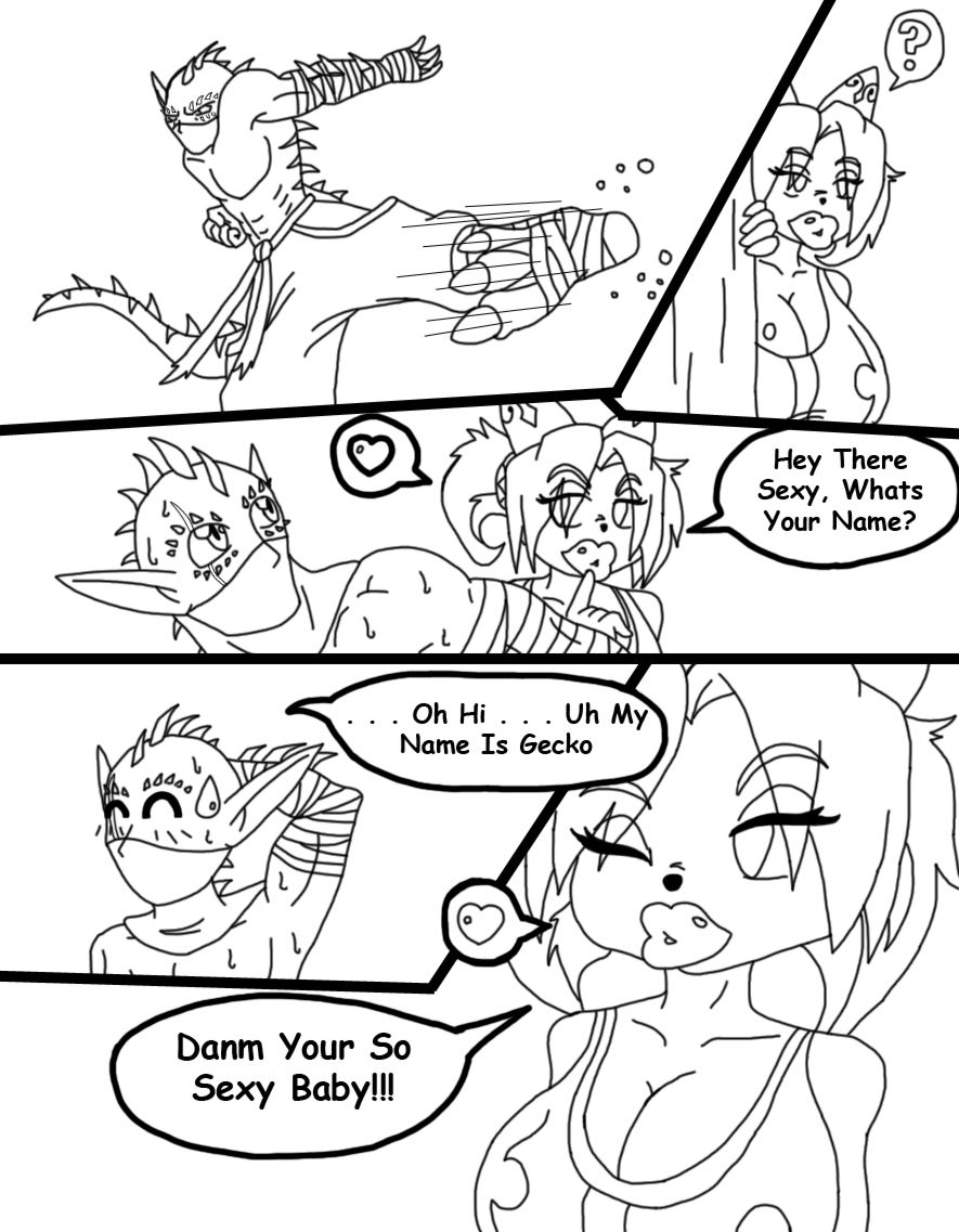 Busty Pika X Gecko - Mini Comix page 1 full