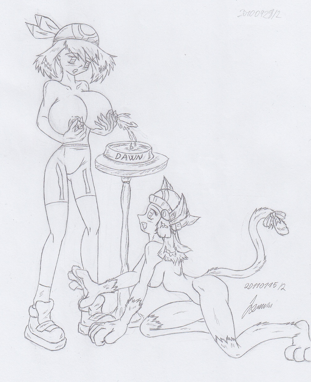 My miny Dawn _ pokemon Sketches work_2 page 10 full