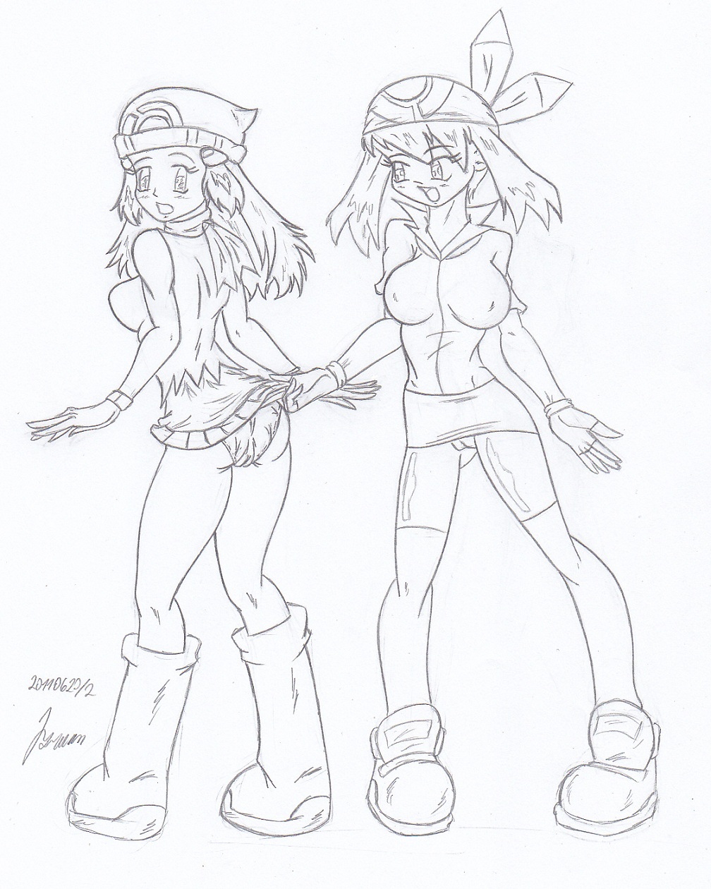 My miny Dawn _ pokemon Sketches work_2 page 6 full