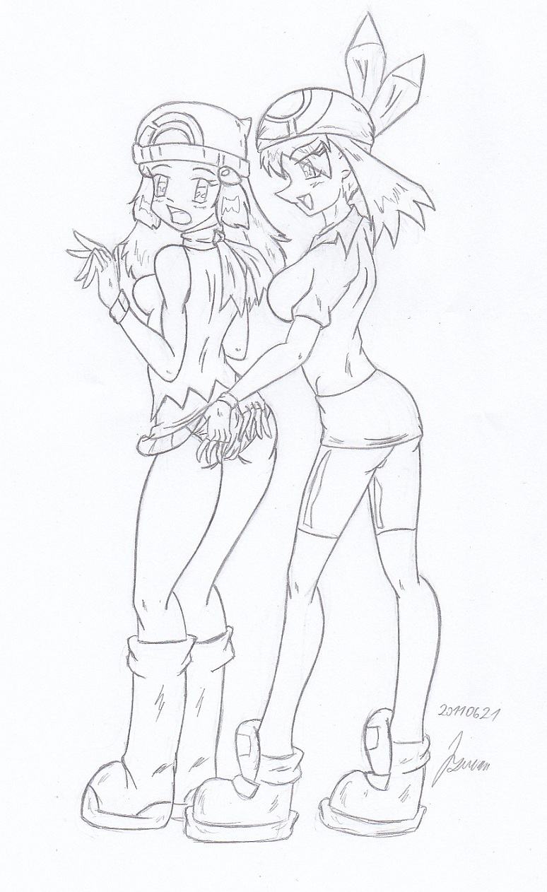 My miny Dawn _ pokemon Sketches work_2 page 7 full