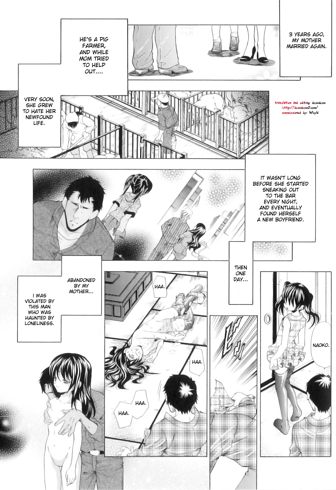 Gifu to Buta ni Okasareta Watashi | I Was Raped by My Stepfather and His Pig! page 1 full