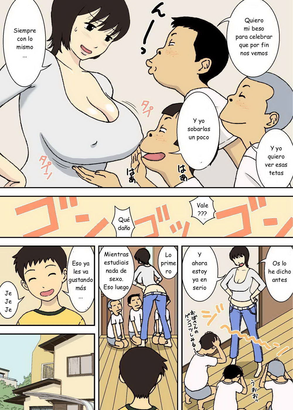 Warugaki to Kyonyuu Mama | Unos Chicos Traviesos y una Madre de Enormes Tetas page 4 full
