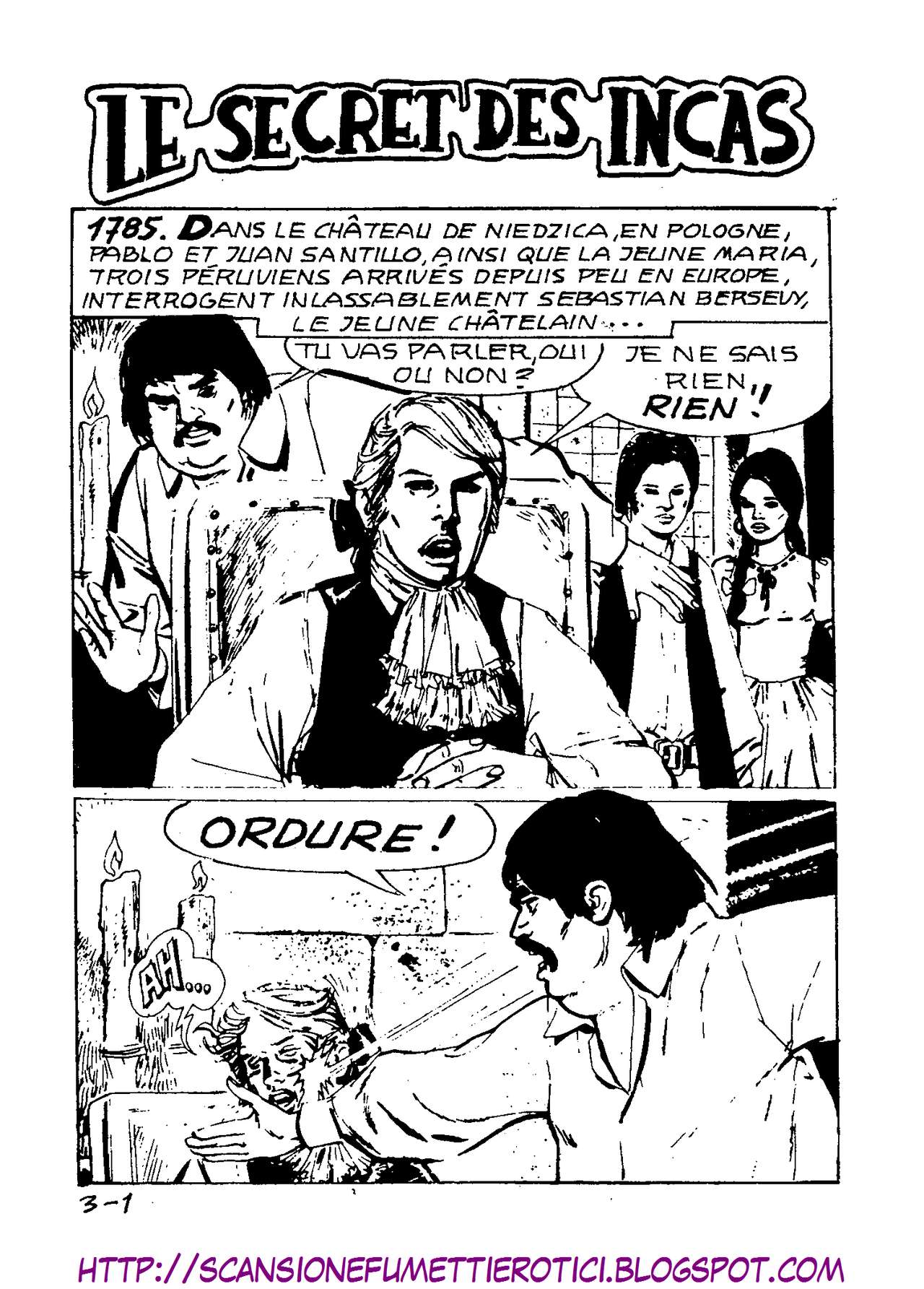 Incube N. 03  Le Secret Des Incas - French Adult Comics Vintage page 3 full