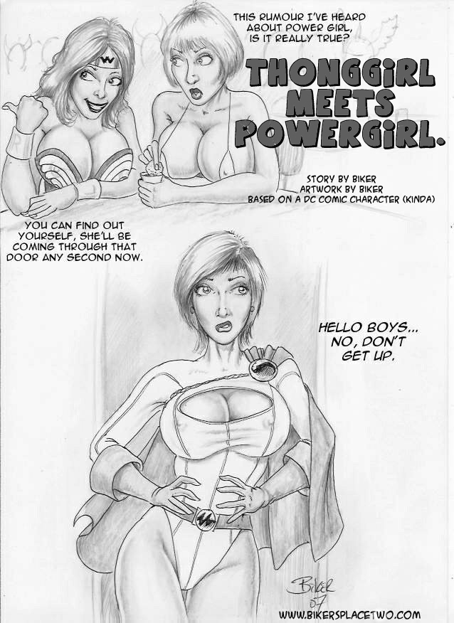 Thong girl meets Power Girl page 1 full