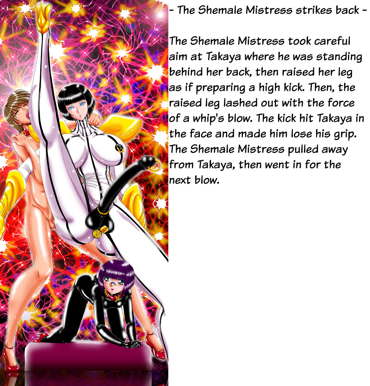 Shemale Joou-sama to Ameiro Rubber Shounen | The tale of the Shemale Mistress and the boy in the amber-colored rubbersuit page 7 full
