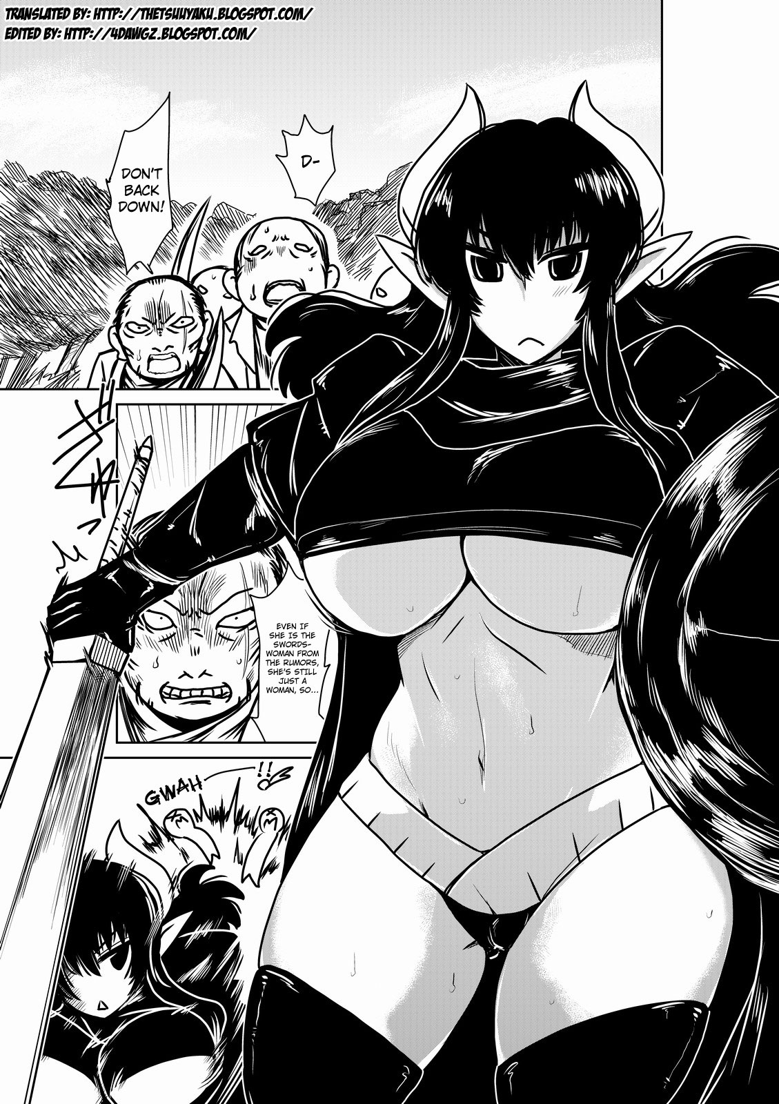 Succubus Kenshi to Obentou. | Lunch with a Succubus Swordswoman. page 1 full