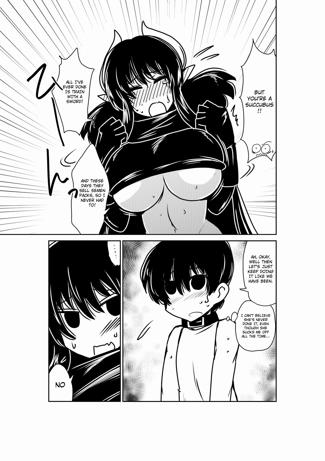 Succubus Kenshi to Obentou. | Lunch with a Succubus Swordswoman. page 9 full