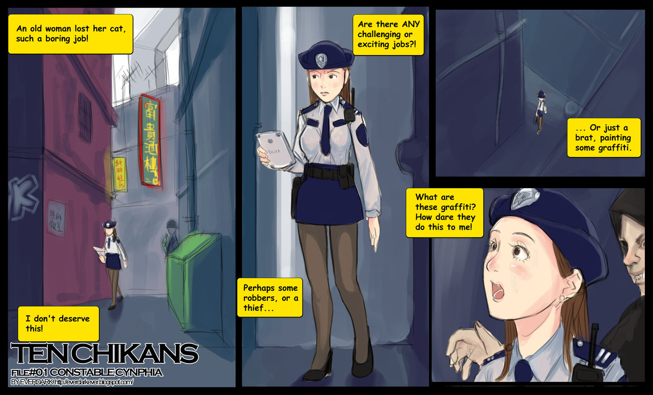 Tenchikans: File#01 Constable Cynphia page 1 full