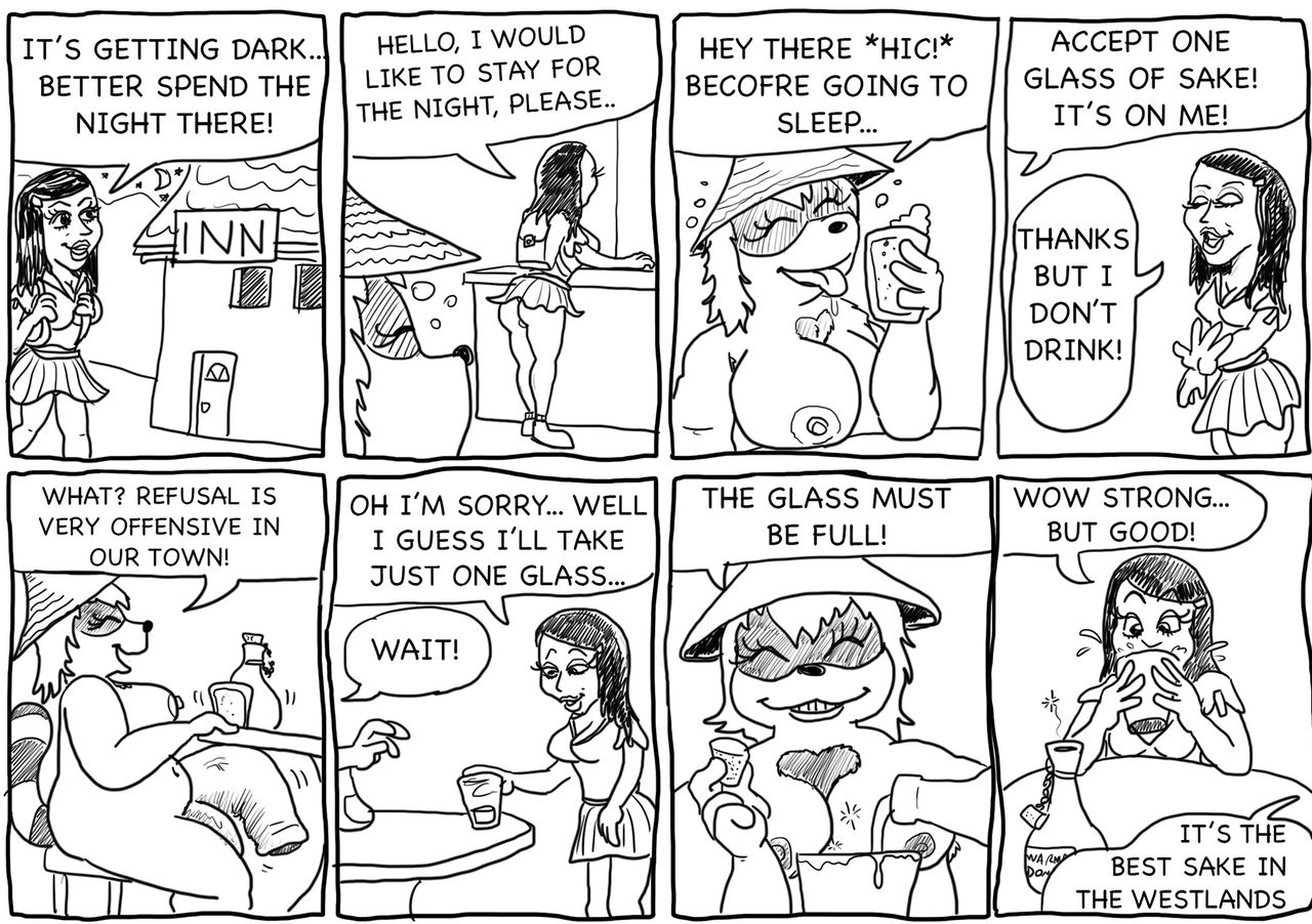 Dora's drunken fun comic page 1 full
