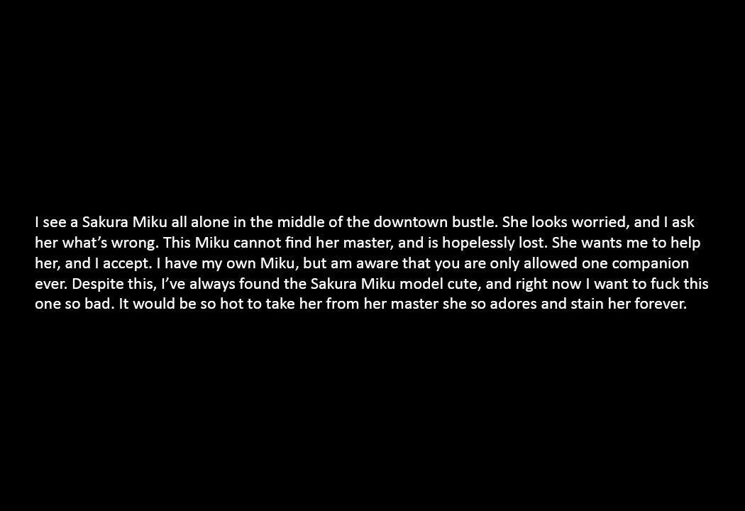 Someone elses Miku -- Legion of Lewdness Stories page 1 full