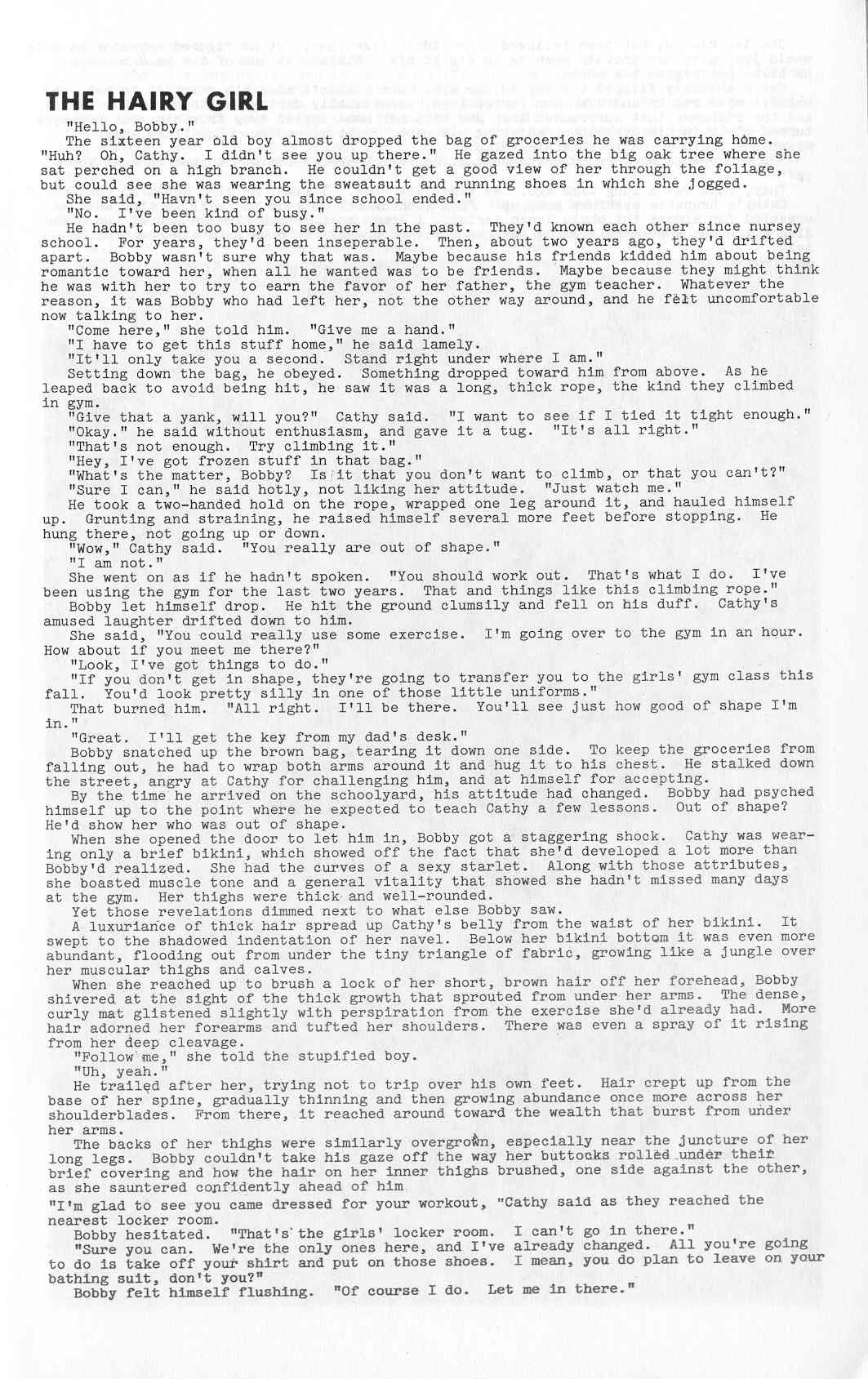 The Hairy Girl page 1 full