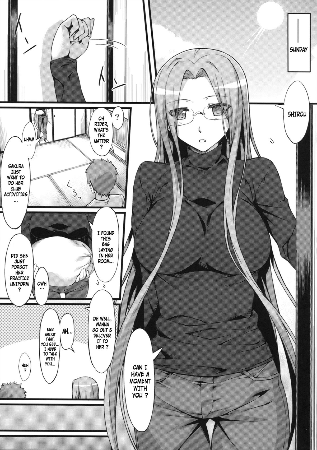 Rider san to Gakusei Fuku. page 4 full