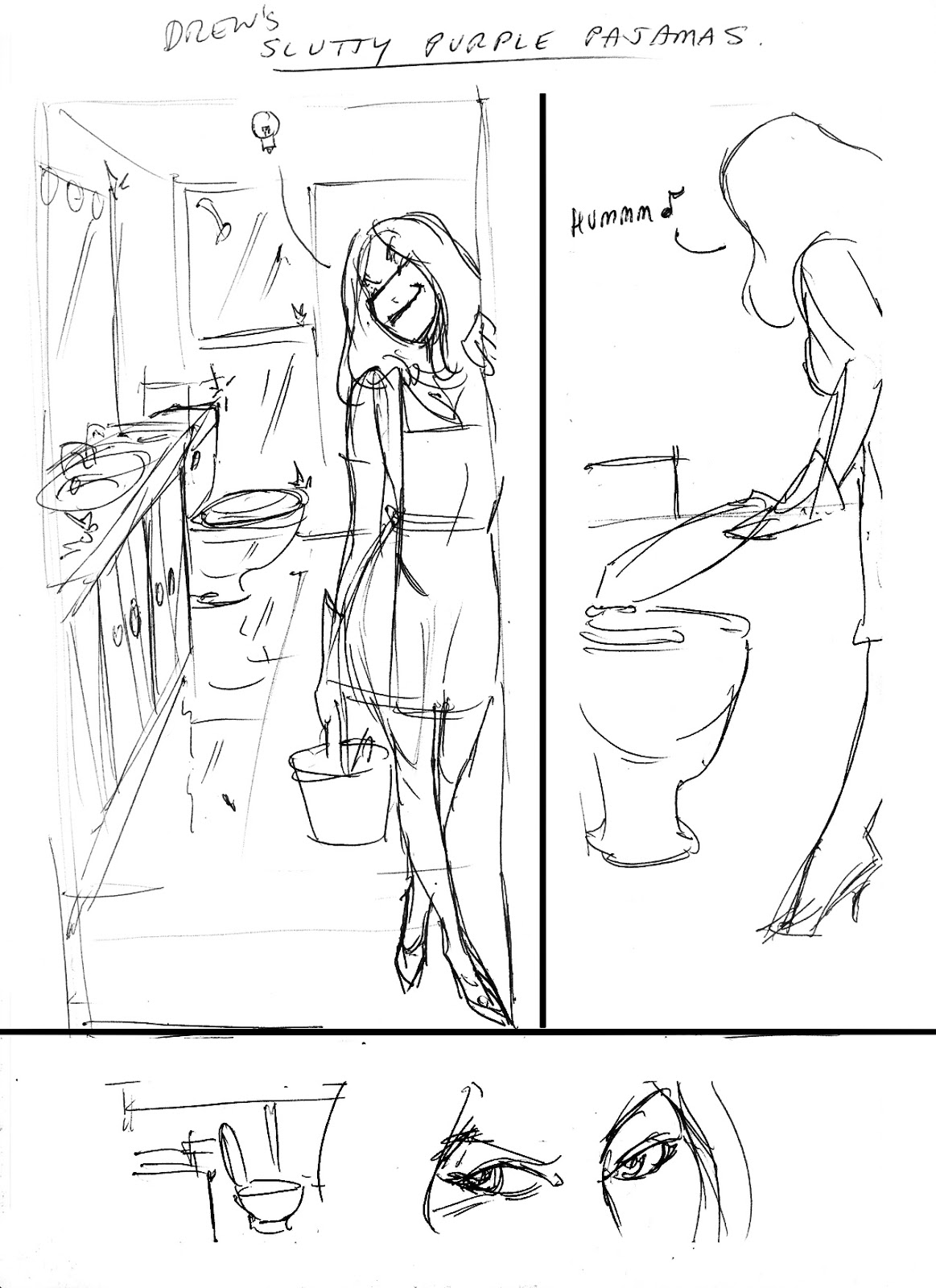 Drew's Slutty Purple Pajamas page 1 full