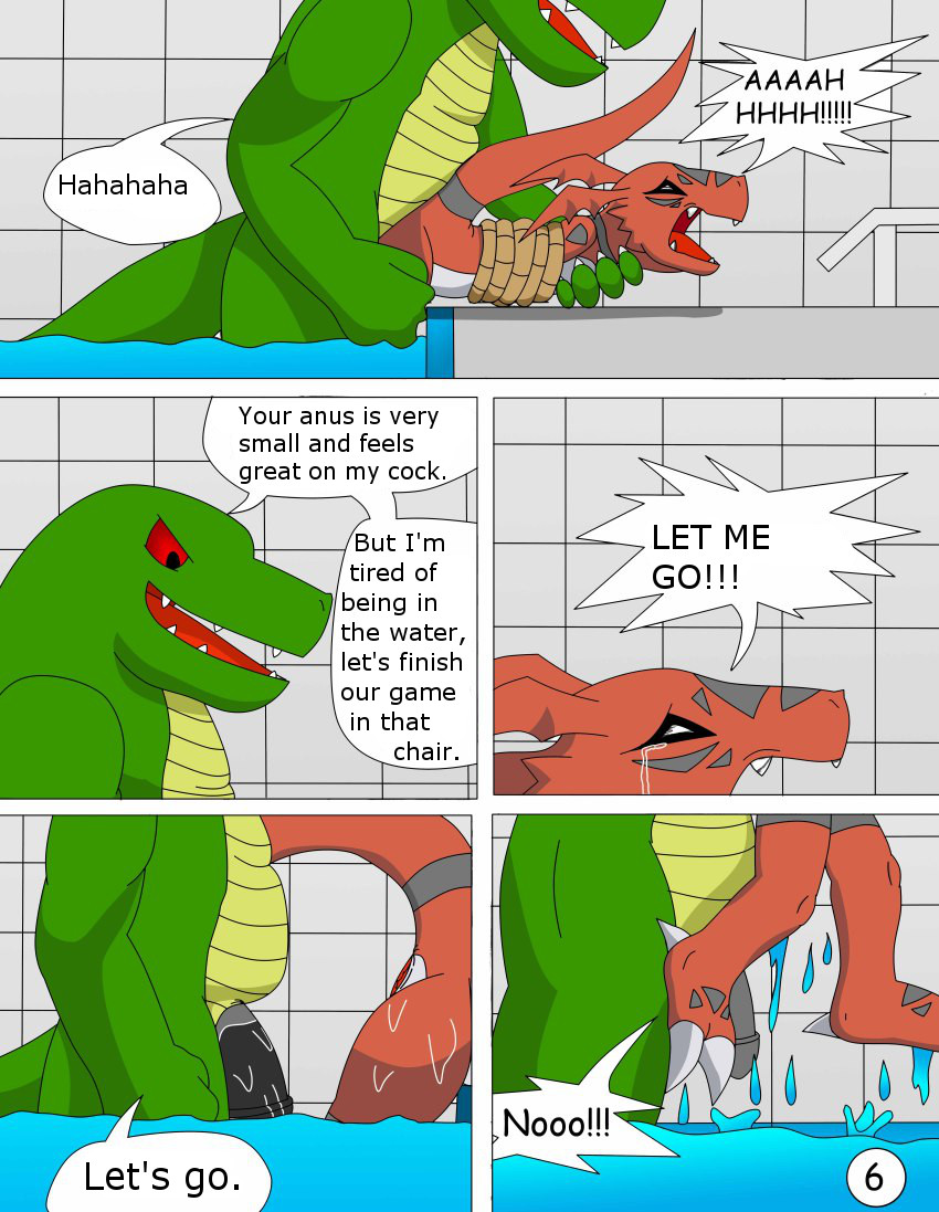 Guilmon at the Pool page 6 full