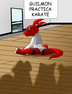 Guilmon Practica Karate