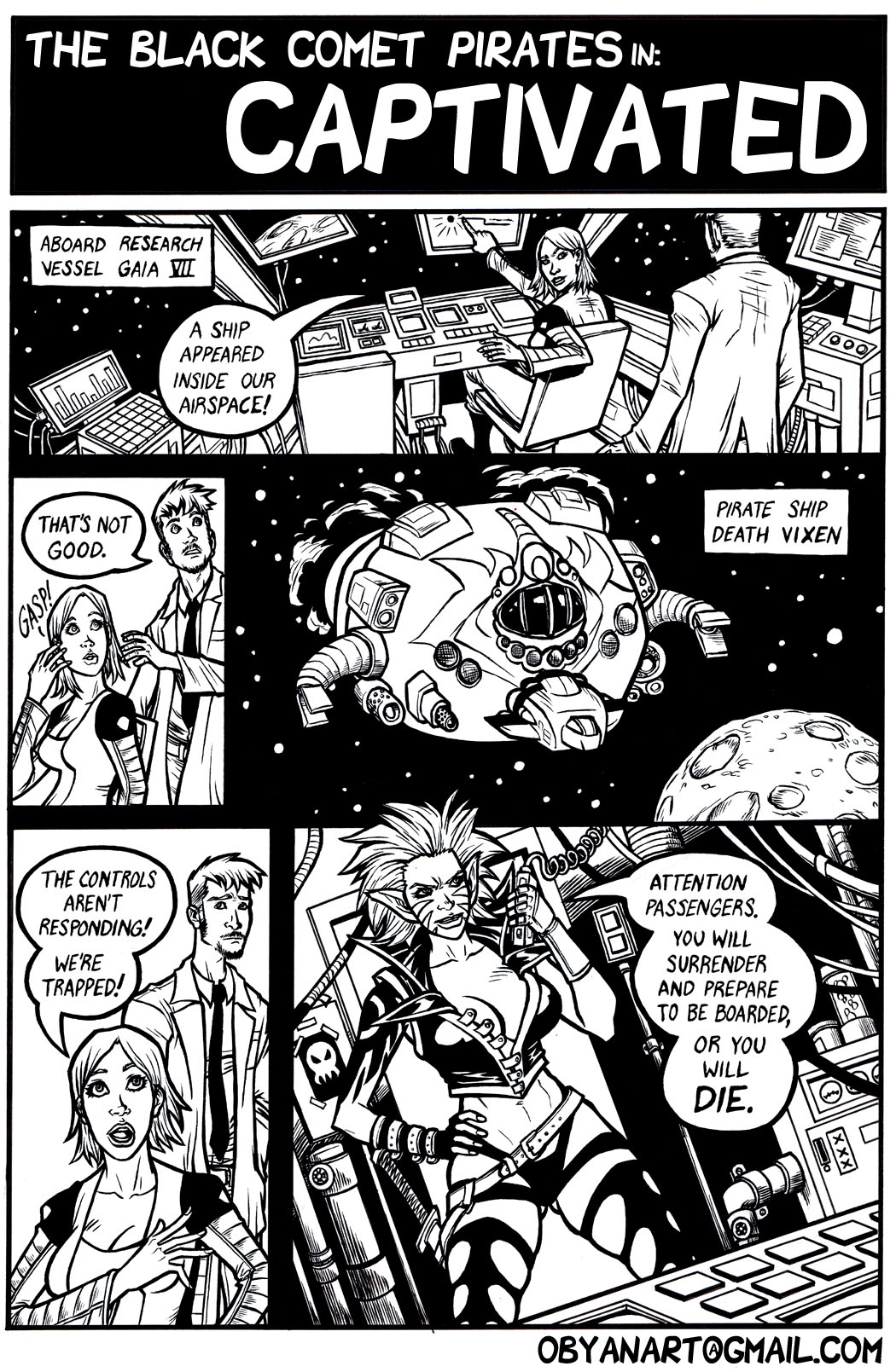 Black Comet Pirates: Captivated page 1 full