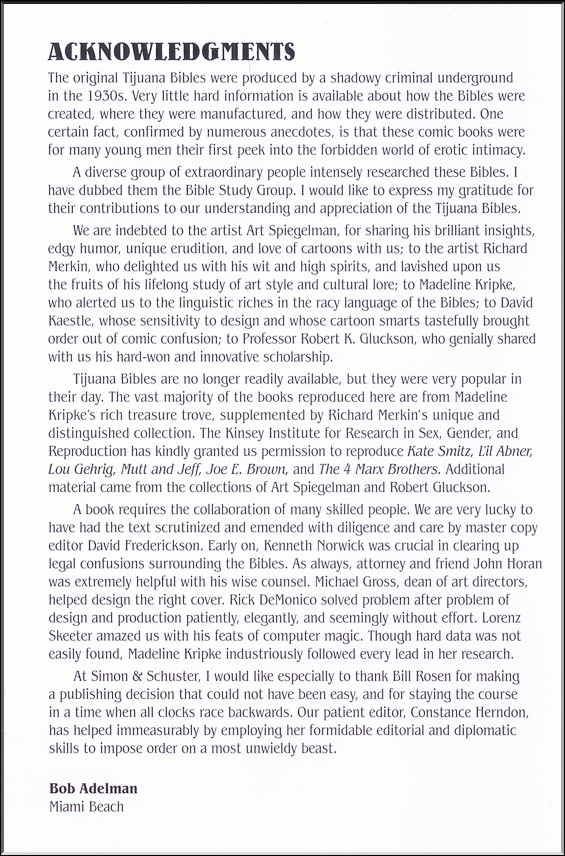 Tijuana Bibles: Art and Wit by Bob Adelman page 3 full