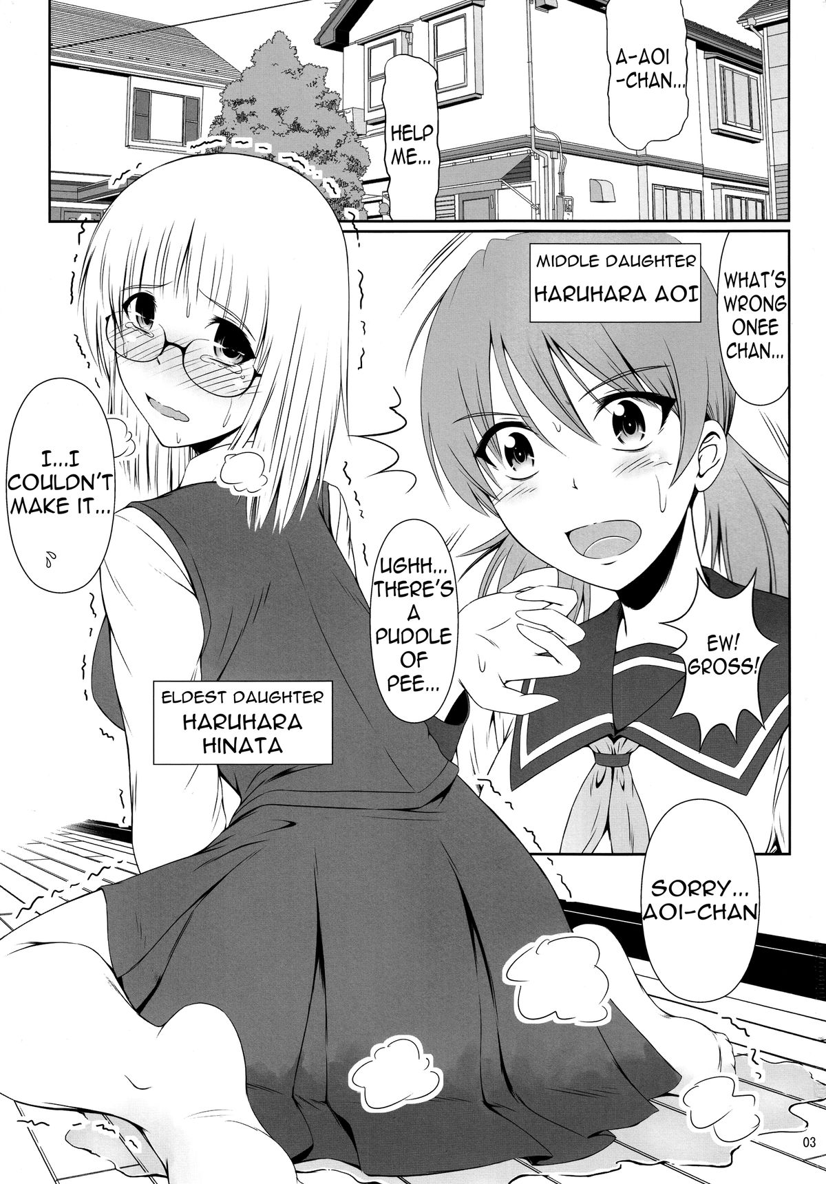 Naisho Nano! -Haruhara-ke San Shimai Monogatari- | It's a Secret! page 2 full