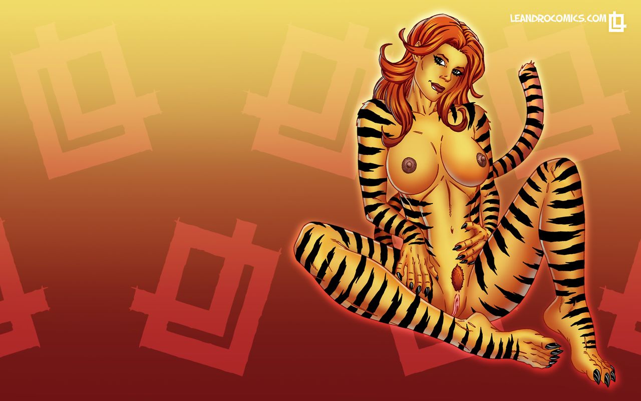 Tigra makes your meat sword purr! page 1 full