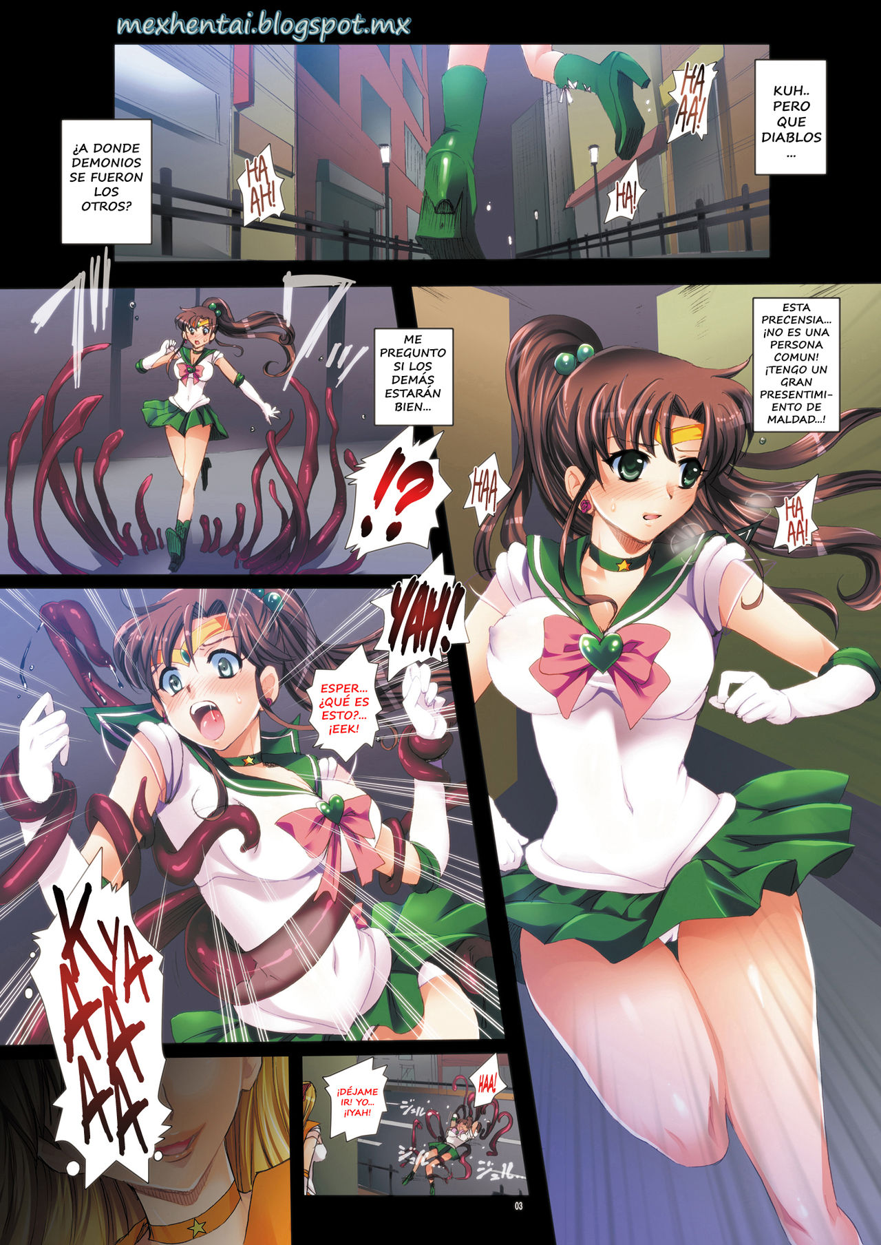 Sailor Senshi to Sennou Shokushu | Las Sailor Scouts y el Tentaculo Lava-Cerebros page 3 full