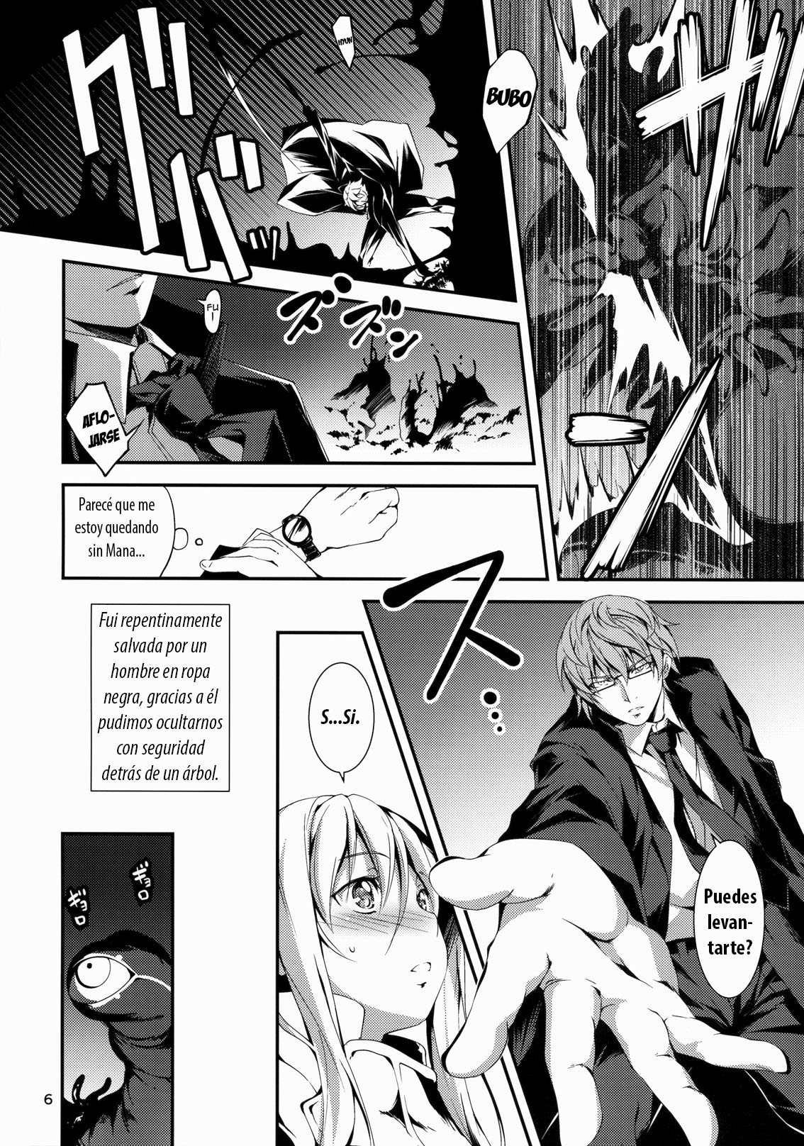 Kuro no Ryman to Kishi Yufia | El Hombre salario de negro y la caballero Yufia page 8 full