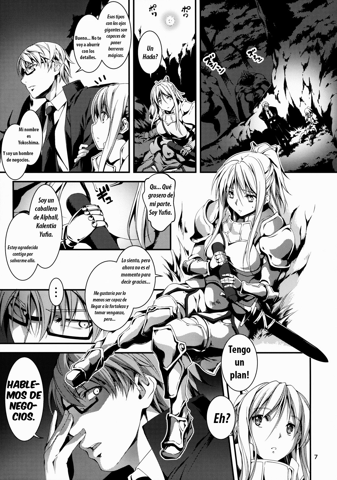 Kuro no Ryman to Kishi Yufia | El Hombre salario de negro y la caballero Yufia page 9 full