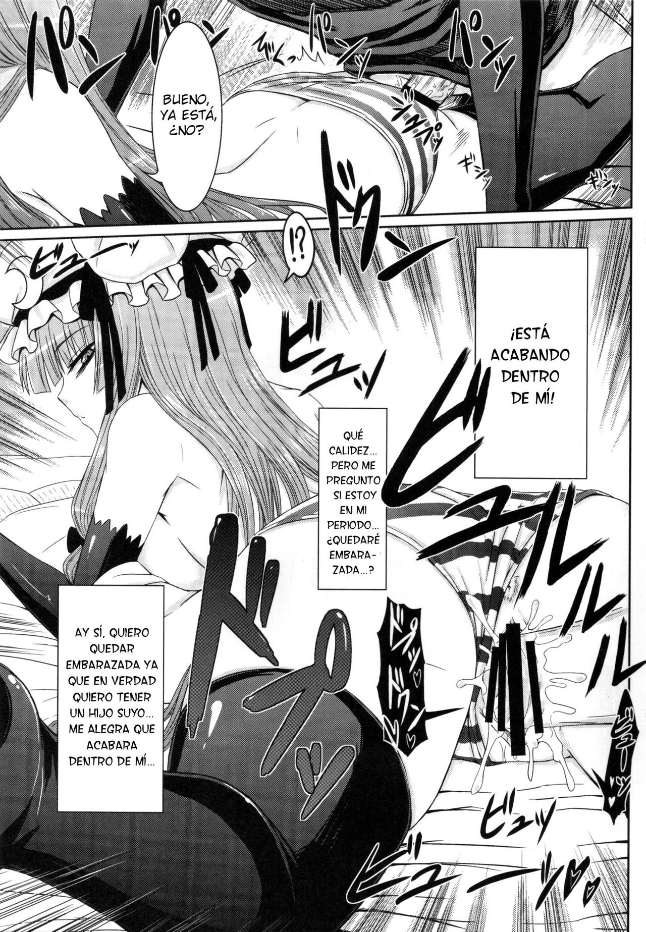 Patchouli to Ashi Bakari no Doujin | Un Doujin en el Cual Patchouli Sólo Coge con los Pies page 10 full