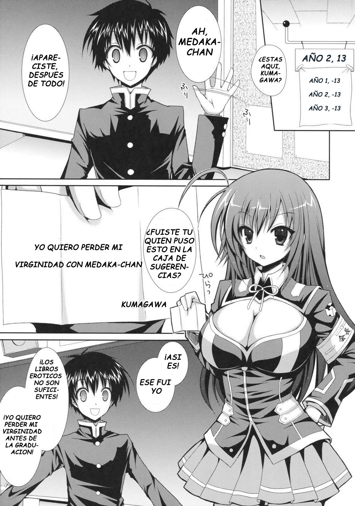 Medaka-chan Sakunyuu ~Kumagawa-kun ni Lost Virgin Saserarechau Hon~ | Medaka-chan Sakunyuu 1 - Kumagawa-kun pierde su virginidad page 4 full