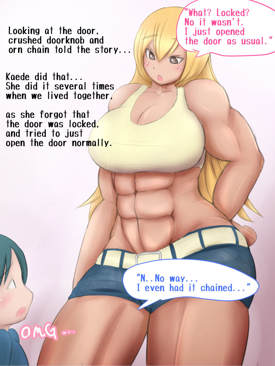 Futanari Kinniku Musume ni Shota ga Gangan Okasareru CG Shuu - Junai Gyaku Rape!! | Hermaphrodite × Muscle Daughter × Shota pure love ☆ Reverse Rape!! page 4 full