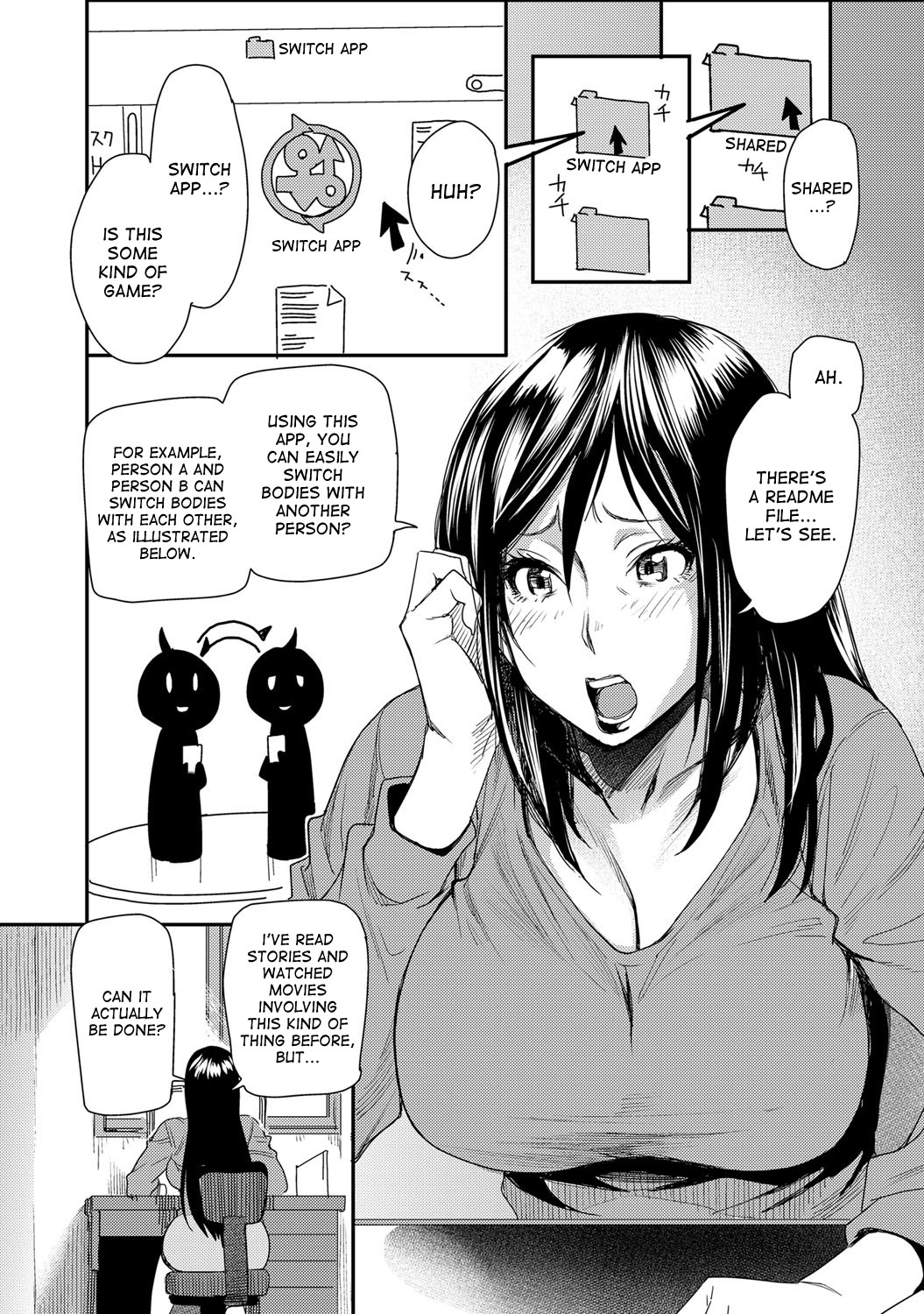 Torikae Appli ver. Milf | Body Switch App ver. Milf - Page 4 - IMHentai