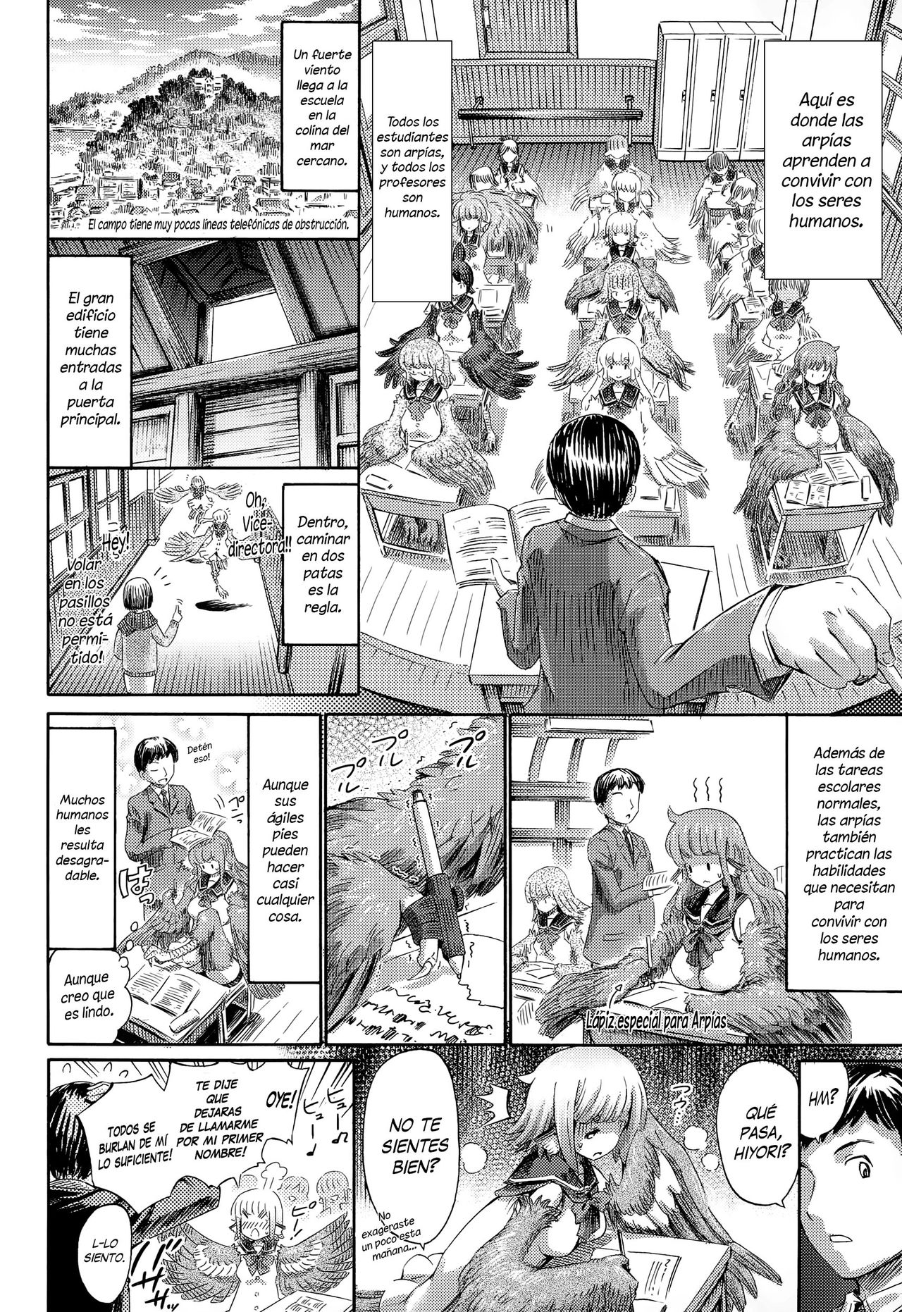Harpy no Manabiya ~Kashimashi Class~ | Escuela de Arpías ~Clase Ruidosa~ page 4 full
