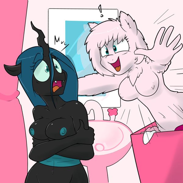 Unespected Checkup and Shower Time with fluffle puff and queen chrysalis page 9 full