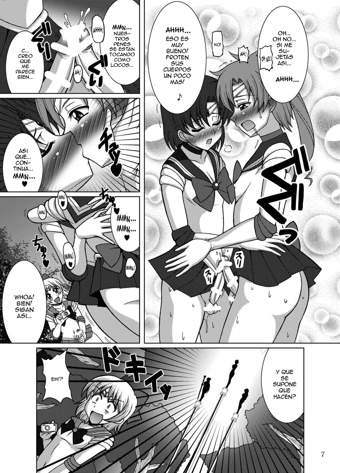 Sailor Fuku Josou Shounen Senshi vs Gaibu Taiyoukei San Senshi page 6 full