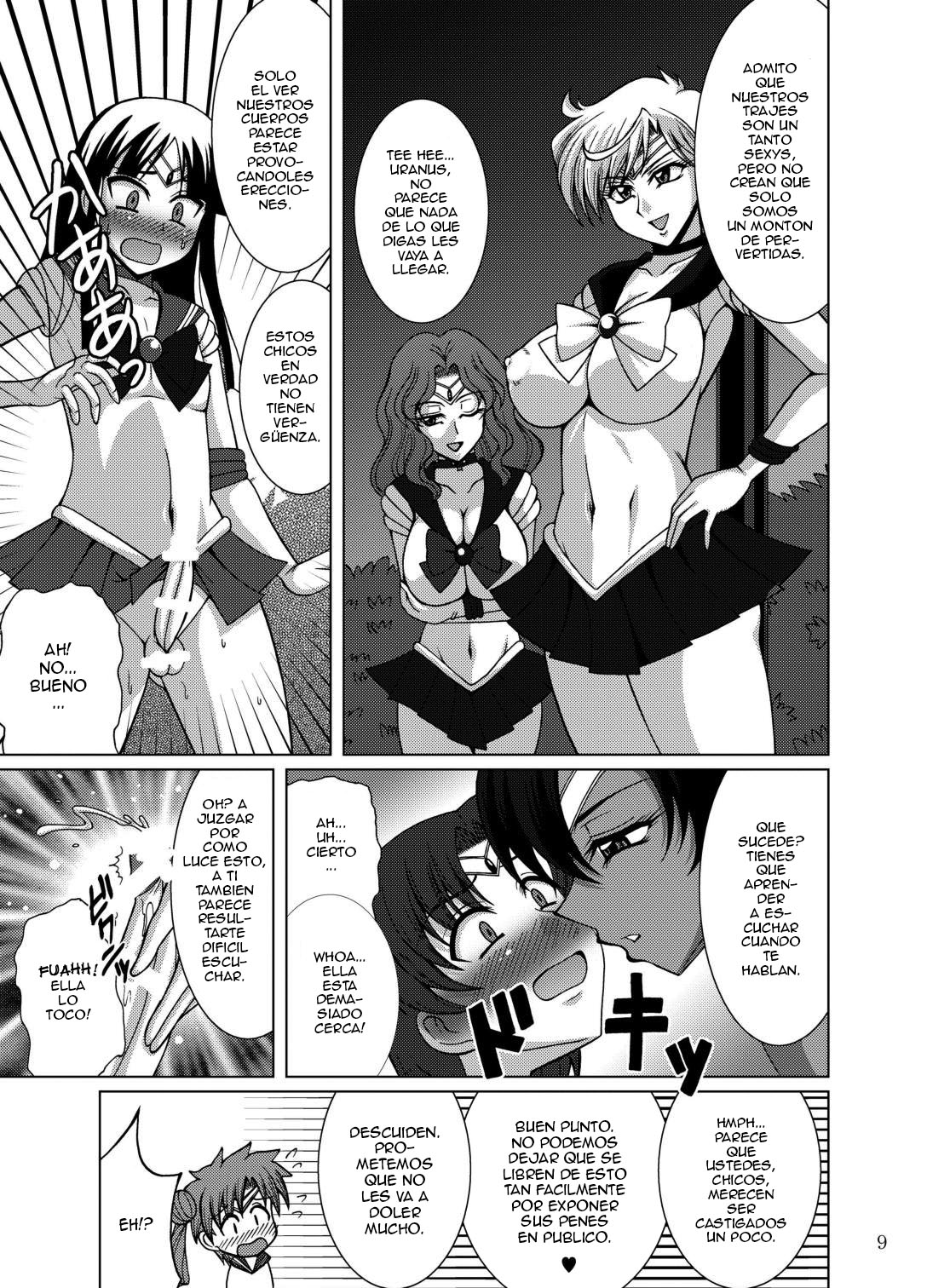 Sailor Fuku Josou Shounen Senshi vs Gaibu Taiyoukei San Senshi page 8 full
